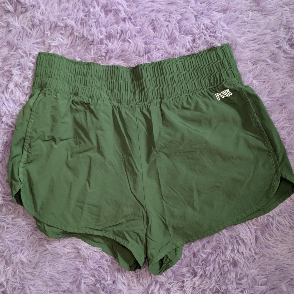 PINK Victoria's Secret Olive Green Athletic Shorts